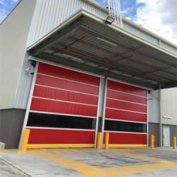 exterior wind resistant high speed door